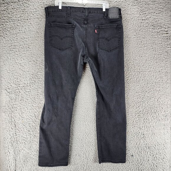 Levi's Jeans Mens 40x32 Black 502 Stretch Denim High Rise Regular Fit Taper - Picture 1 of 14